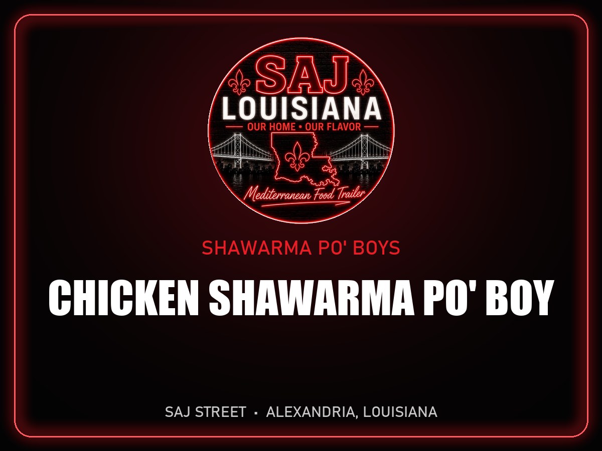 Chicken Shawarma Po' Boy