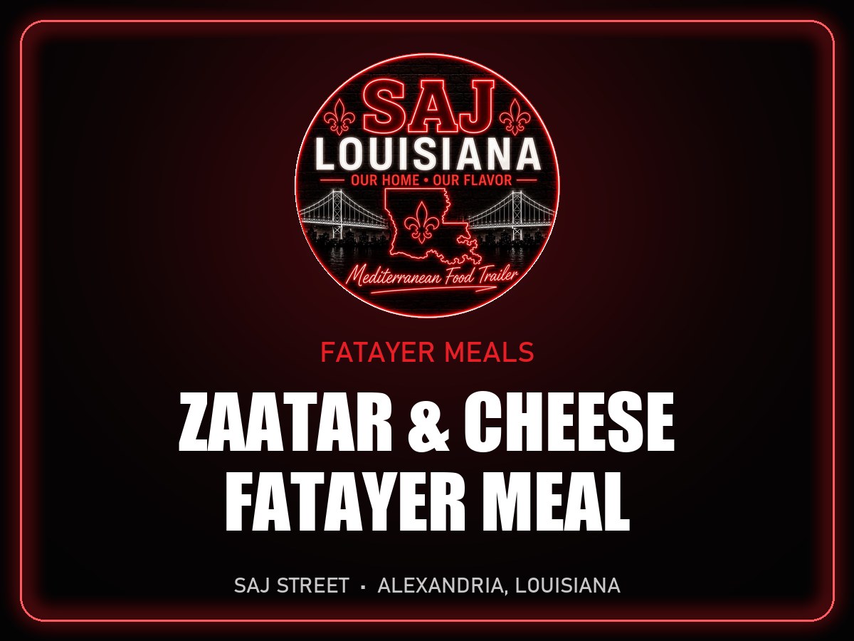 Zaatar & Cheese Fatayer Meal