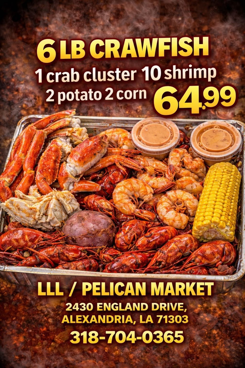(11)6Lb crawfish 3corn 3tater